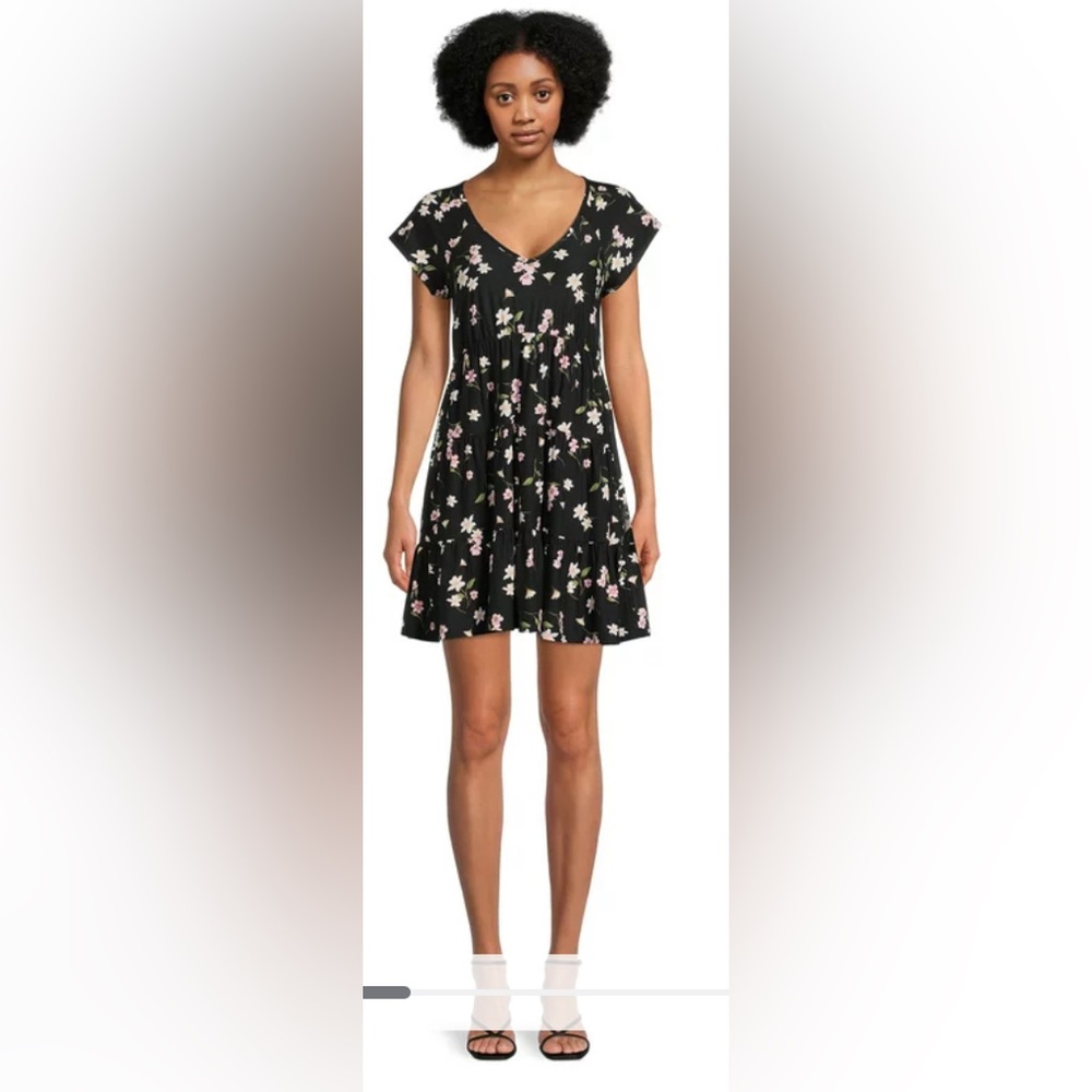 black floral dress